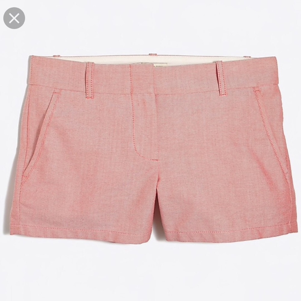 J-Crew Pink Oxford style shorts